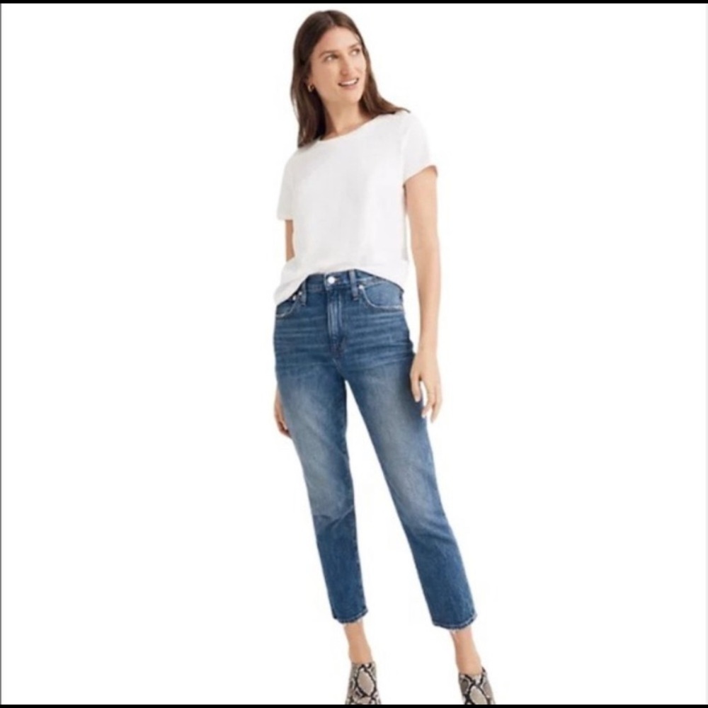Madewell High Rise Slim Crop Boyjean size 25 EUC